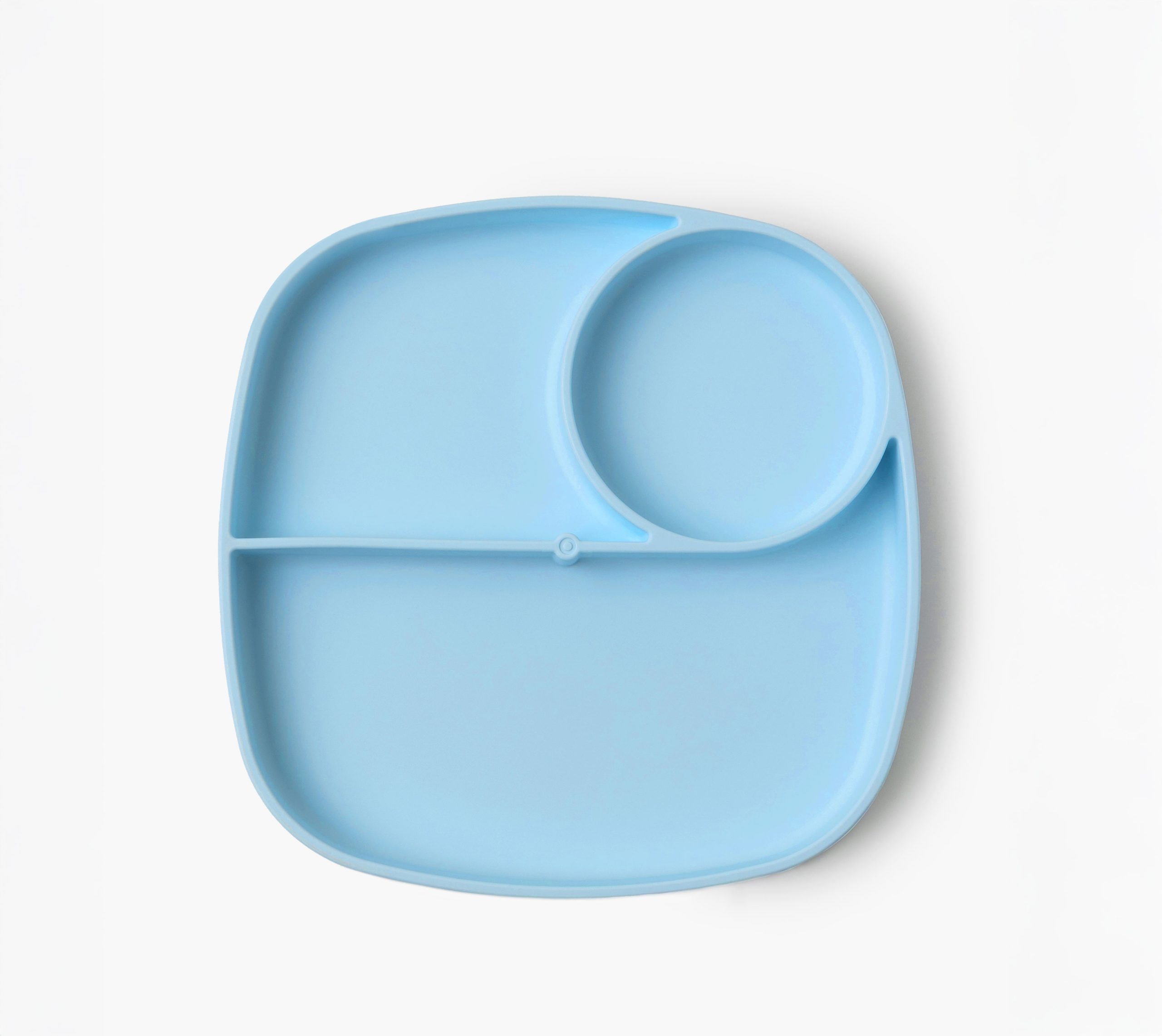 Piatto in silicone con divisori e ventosa anticaduta